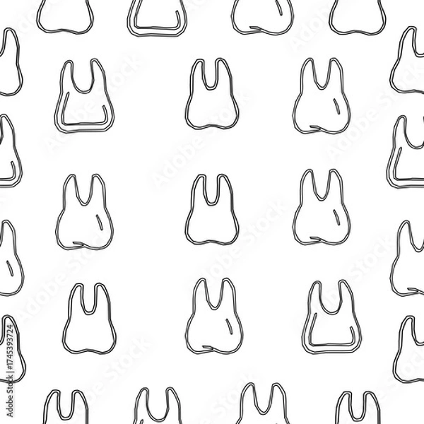 Obraz Set of dental tooth. doodle Teeth Pattern background. doodle tooth pattern background. dental seamless pattern background.