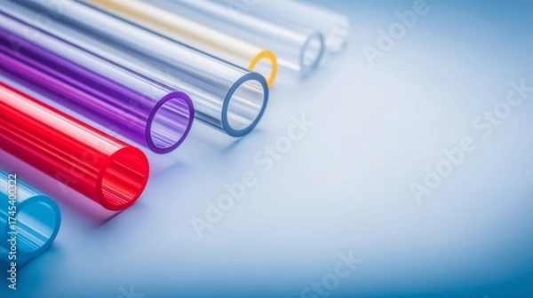 Obraz Group of vibrant plastic tubes numerous tubes show bright colors group of vibrant