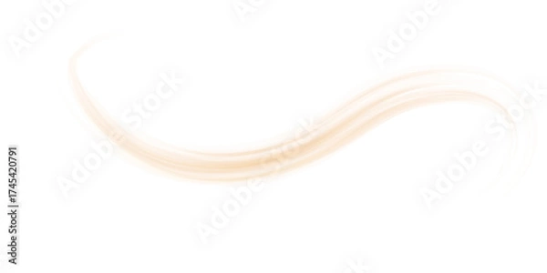 Fototapeta Orange warm air flow wave effect. Design element for visualizing hot air flowing.