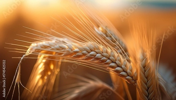Fototapeta close up of a stalk of wheat