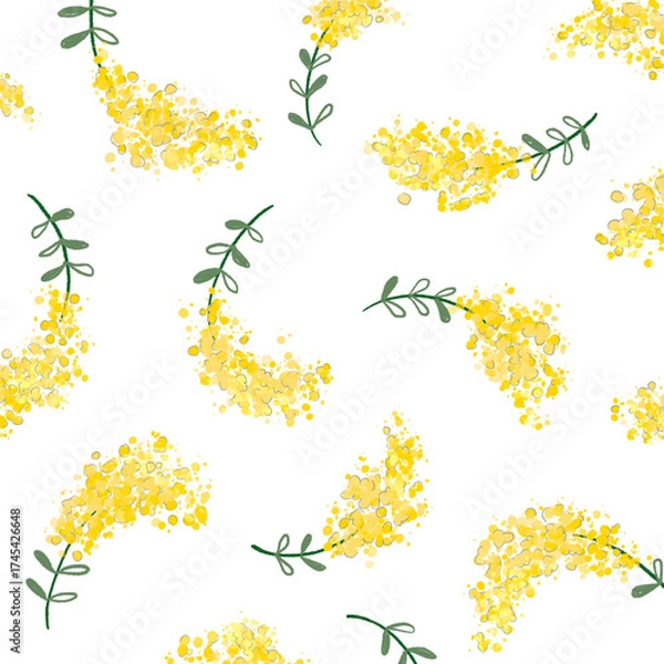 Fototapeta ミモザのパターン