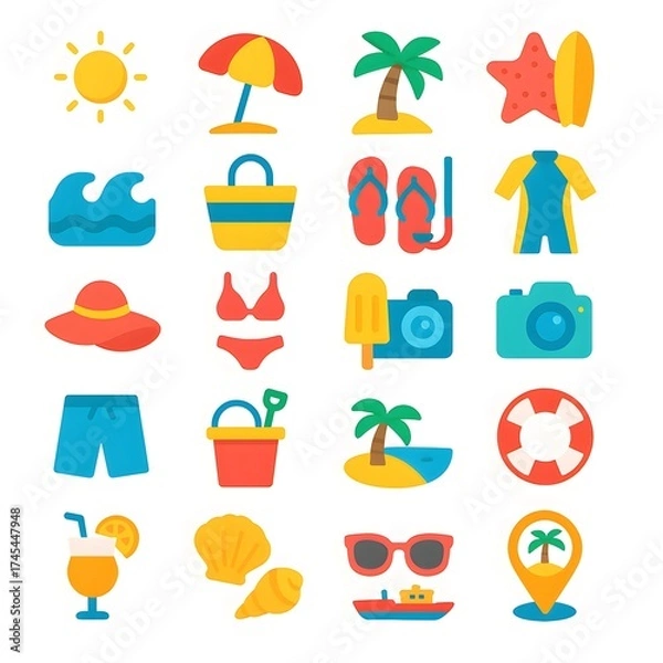 Obraz 25 Beach Icon Pack