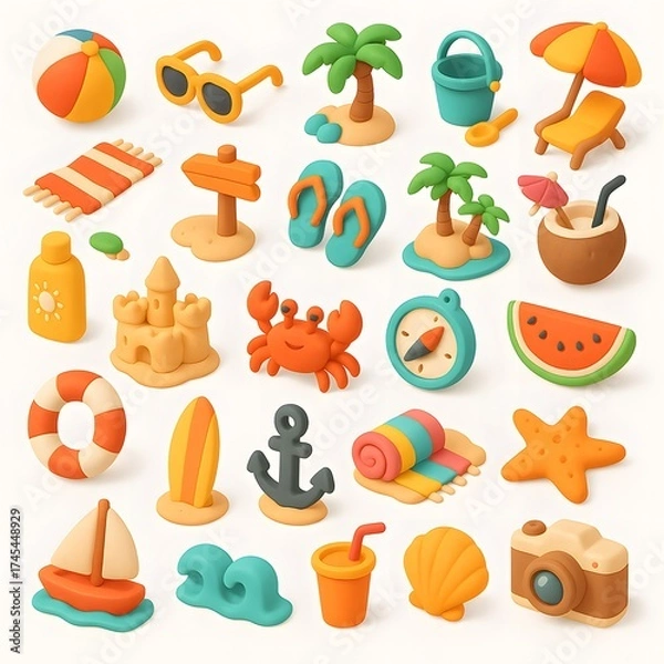 Obraz 25 Beach Icon Pack