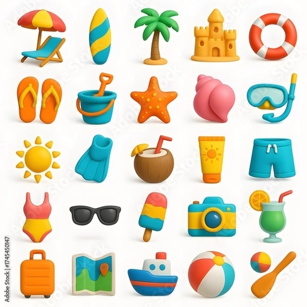 Obraz 25 Beach Icon Pack