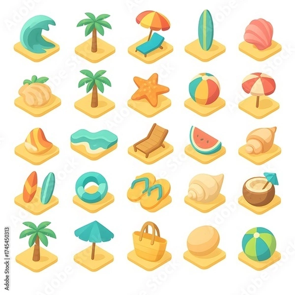 Obraz 25 Beach Icon Pack