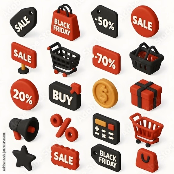 Obraz 25 Black Friday Icon