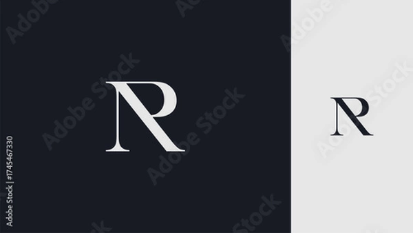 Obraz NP initial letter logo