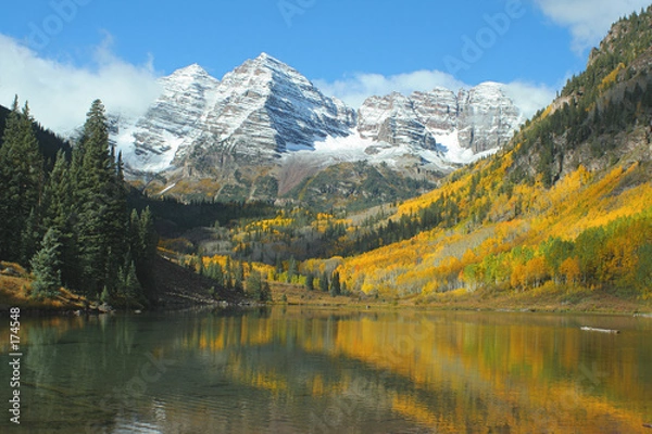 Obraz maroon bells, maroon lake