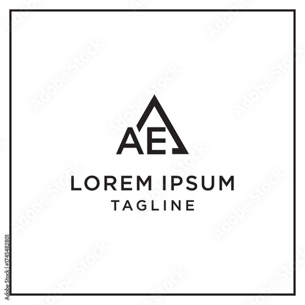 Fototapeta ae triangle logo