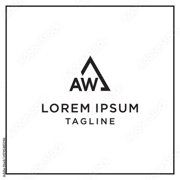 Obraz aw triangle logo