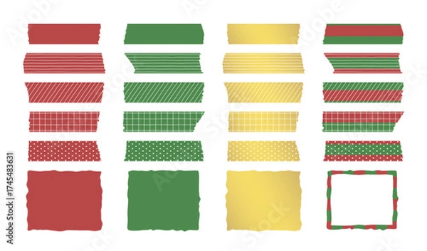 Obraz クリスマスカラーのマスキングテープ