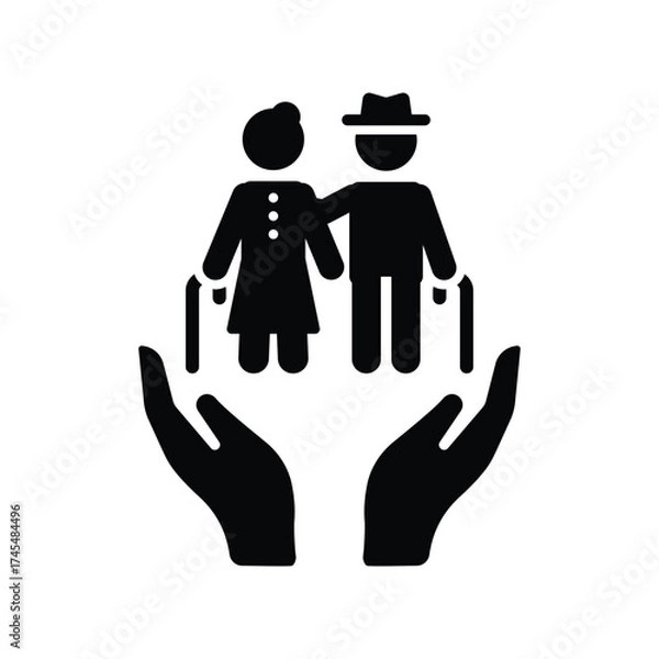 Obraz Elder care icon