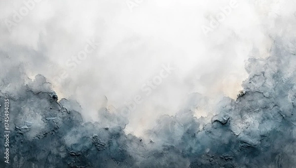 Obraz Abstract Watercolor Texture with Blue and Gray Tones in a Soft Light Background