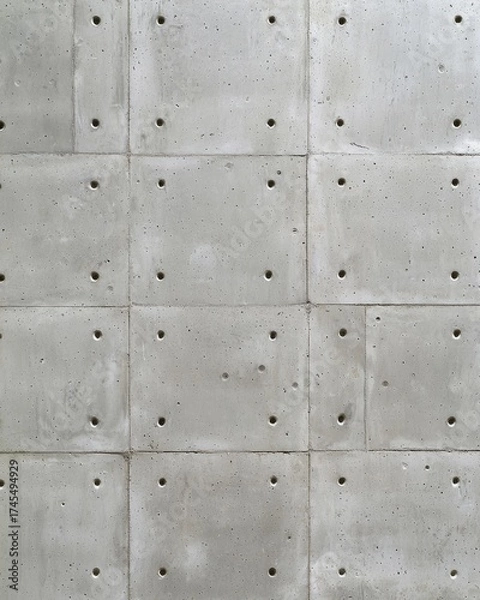 Obraz Minimalistic Concrete Wall Texture with Geometric Patterns for Modern Architectural Design