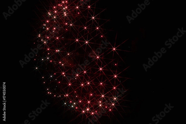 Fototapeta Festive fireworks in the dark sky