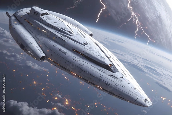Obraz Starship in the expanse