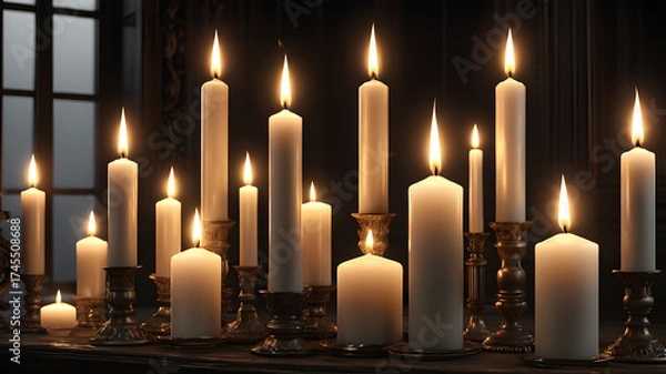 Fototapeta Burning candles	