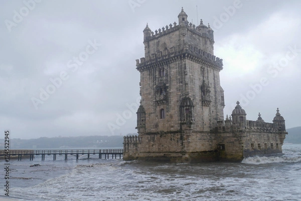 Obraz The Belem tower is historic landmark in portugal