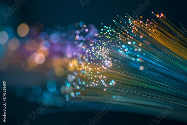 Obraz fibre optique colorés macro