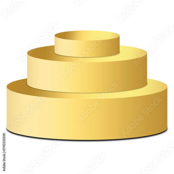 Obraz gold silver podium