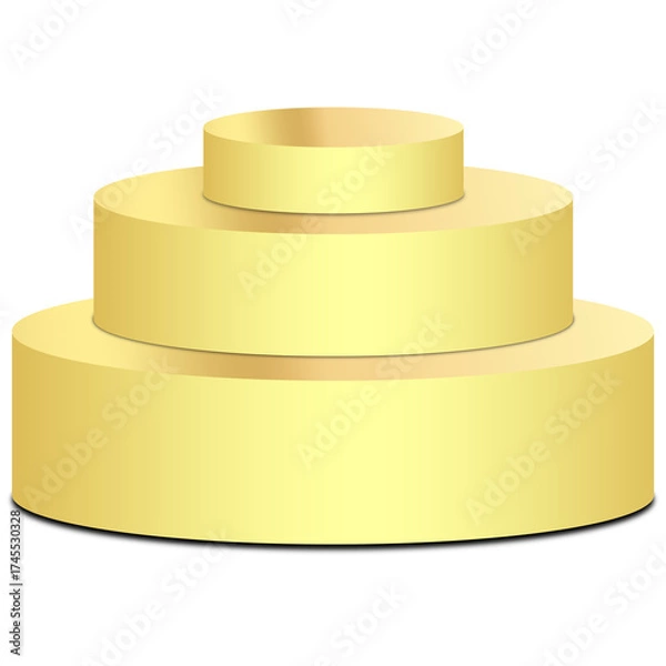 Obraz gold podium isolated on white