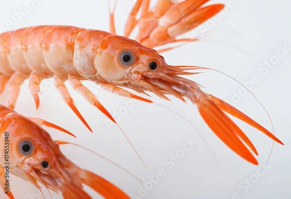 Obraz Raw Prawns Close-up

