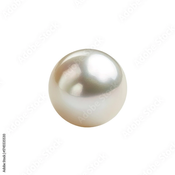 Obraz Round, lustrous pearl, white with subtle iridescence