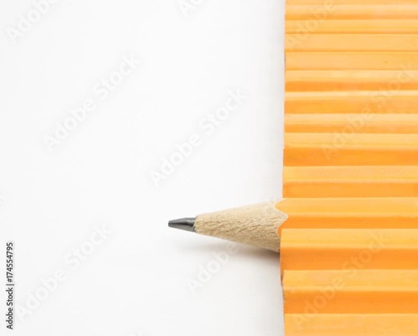 Obraz Yellow Pencil Standing out in a Crowd