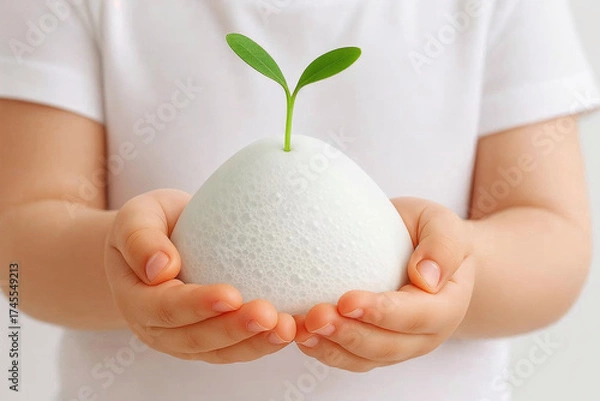 Obraz Soap Foam and Bubbles on White Background