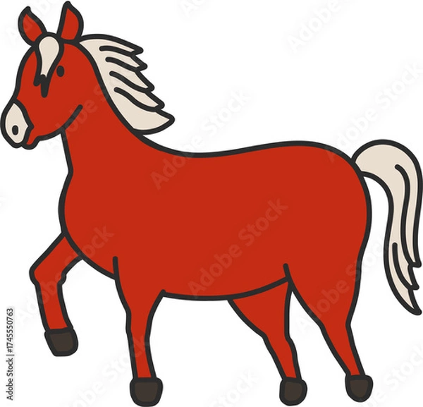Obraz 붉은 말 캐릭터