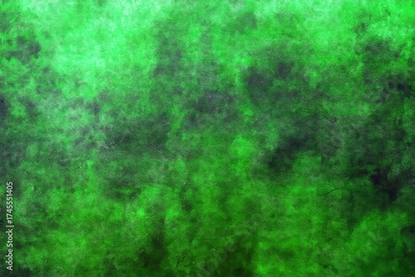 Fototapeta A vibrant green texture covers the entire image, creating an organic and lush feel. Darker areas hint at depth and complexity within the color.AI generated.