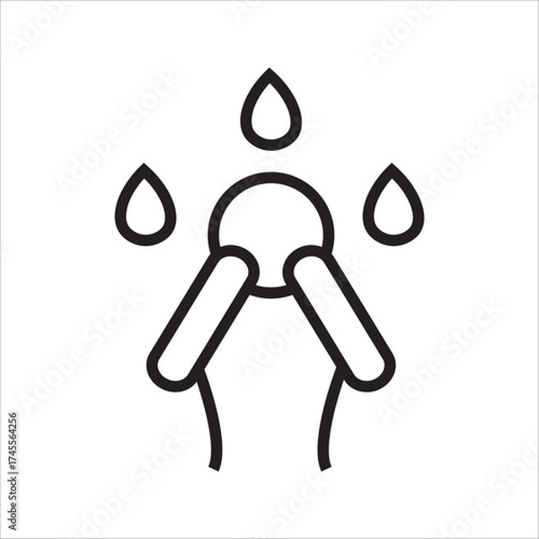 Obraz Crying Stick Icon Cry Sad Depress Depression Emotion