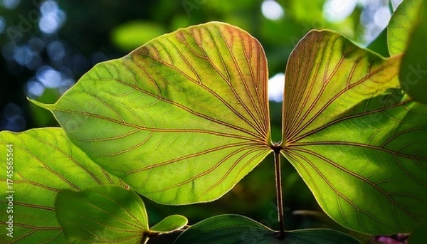 Fototapeta a plant known as daun kupu kupu scientifically named bauhinia purpurea has leaves that look like butterfly wings
