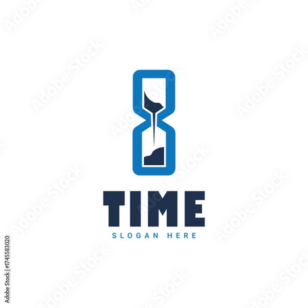 Obraz time logo icon vector template
