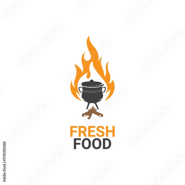 Obraz food logo icon vector template