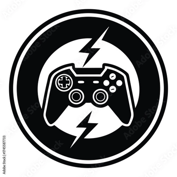 Obraz game controller icon vector  logo