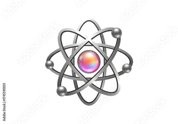 Obraz Atomic structure symbol isolated on transparent background