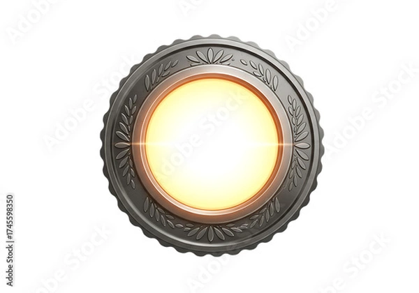 Fototapeta Ornate antique lamp isolated on transparent background