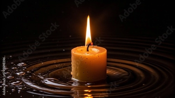 Fototapeta candle in the dark