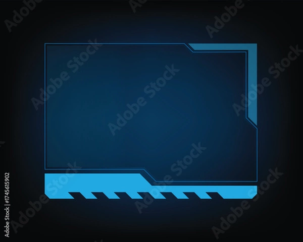 Obraz Holographic game UI design on screen