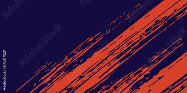 Fototapeta Abstract speed lines style orange color halftone banner design vector