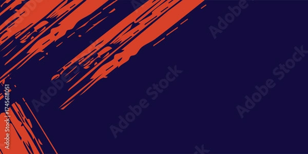 Fototapeta Abstract speed lines style orange color halftone banner design vector