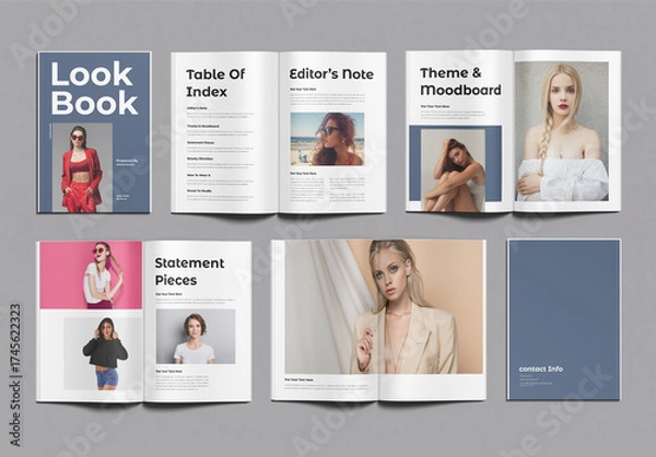 Fototapeta Elevated Editorial Lookbook Design Template