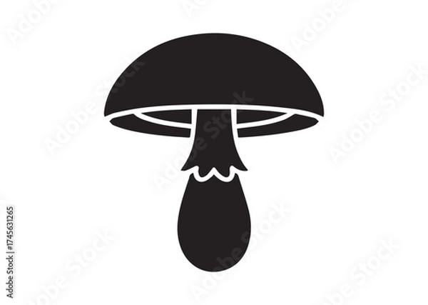 Fototapeta Mushroom icon, Mushroom solid vector design