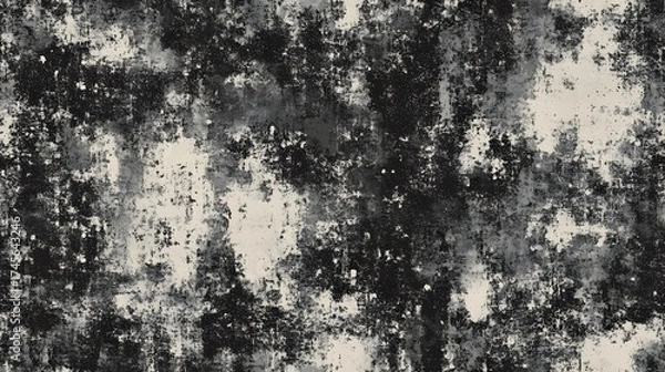 Fototapeta Abstract black and white textured grunge background.