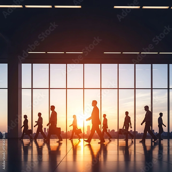 Obraz business silhouette