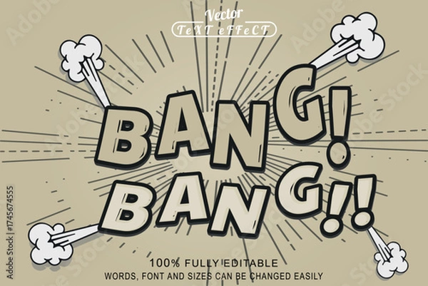 Obraz Comic text effect, Comic Book "Bang" Pop Art