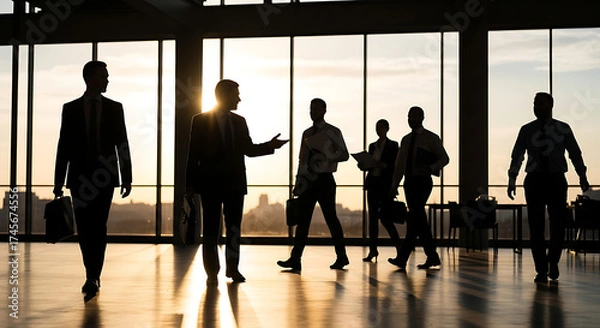Obraz business silhouette