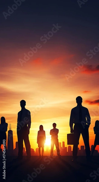 Obraz business silhouette