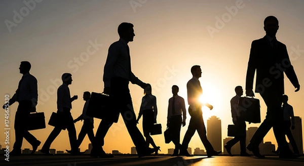 Obraz business silhouette
